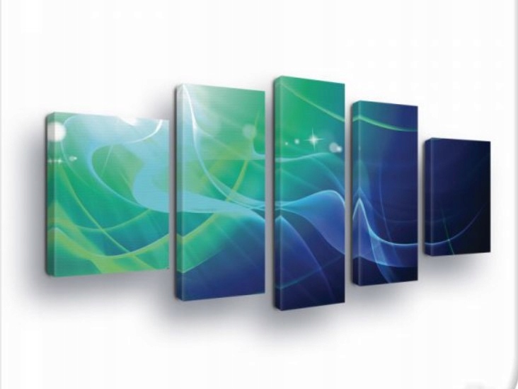 Obraz 170x100 Abstrakcia umenie moderné vlny energia harmónia modrá