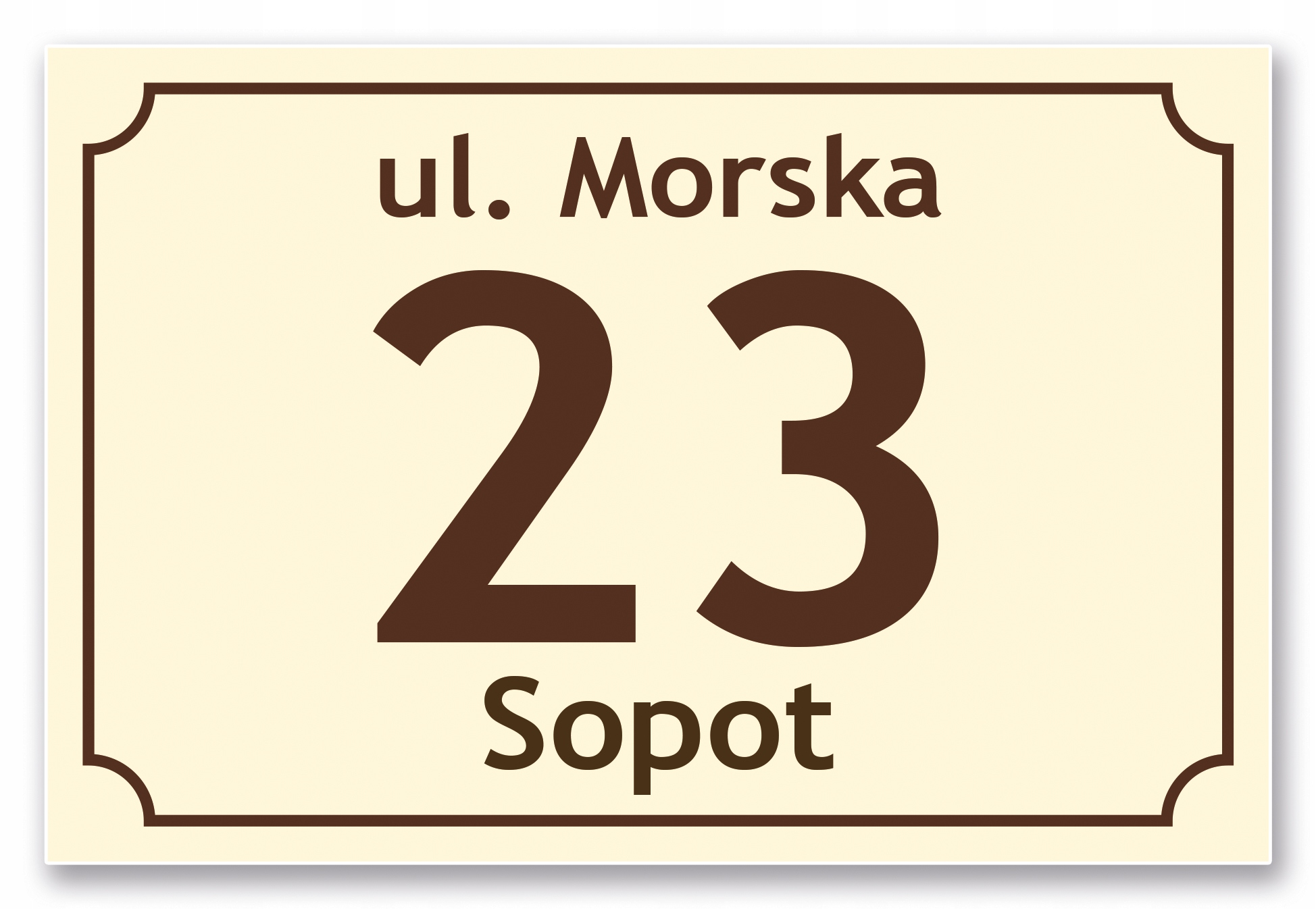 TABLICZKA ADRESOWA z numerem domu ALUMINIOWA 30x20