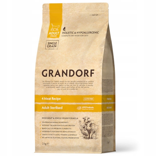 Grandorf Cat 4 Meat Adult Sterilized 2kg