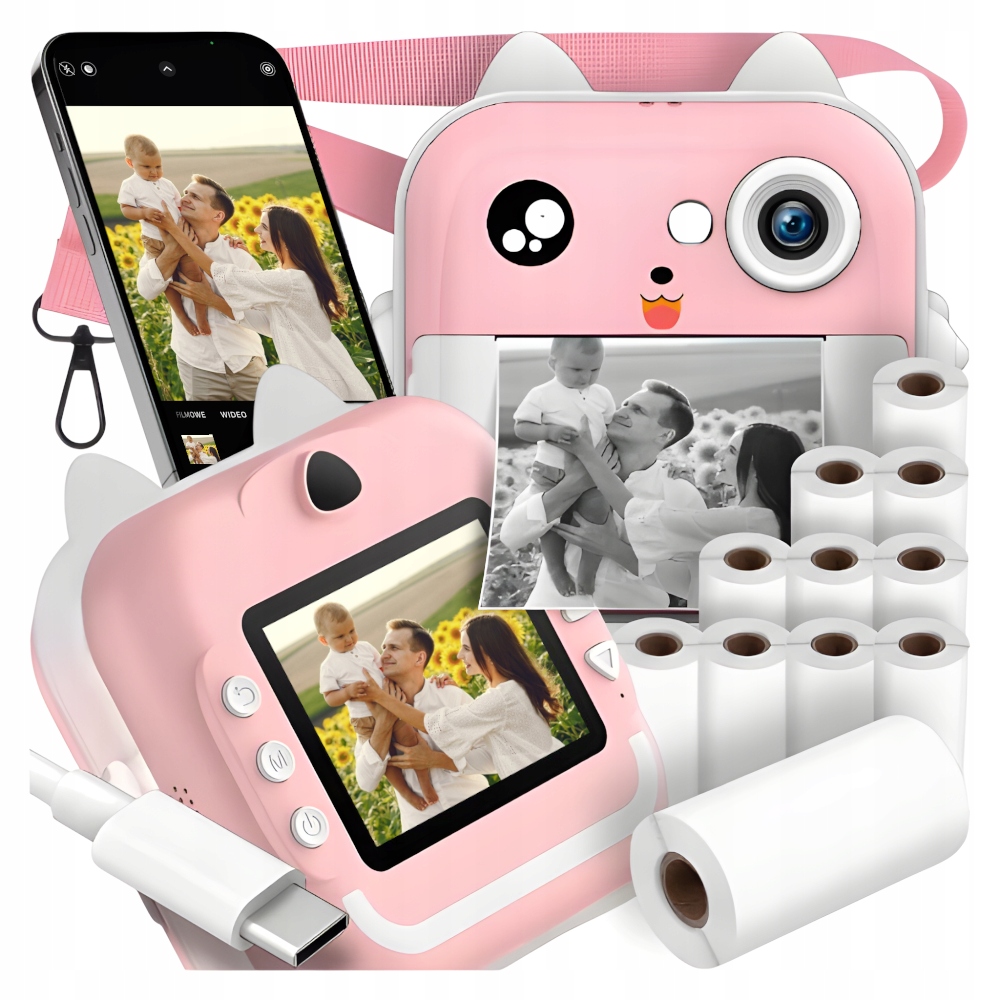 Aparat Galaxia Drukuś 3.0 * Galaxia * mini drukarki do naklejek różowy