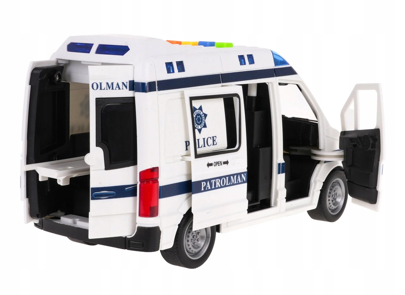 POLICJA RADIOWÓZ NA BATERIE ŚWIATŁO DŹWIĘK KOGUTY Wiek dziecka 3 lata +