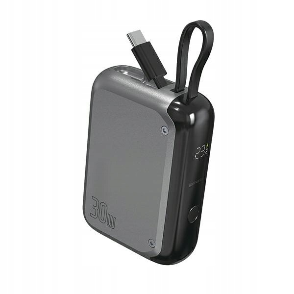 4smarts Powerbank Pocket 10000mAh30W z wbudowanym kablem Usb-c 15cm space