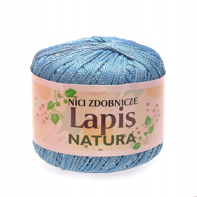 Przędza nici dekoracyjne Lapis 3418 Nieb 100m