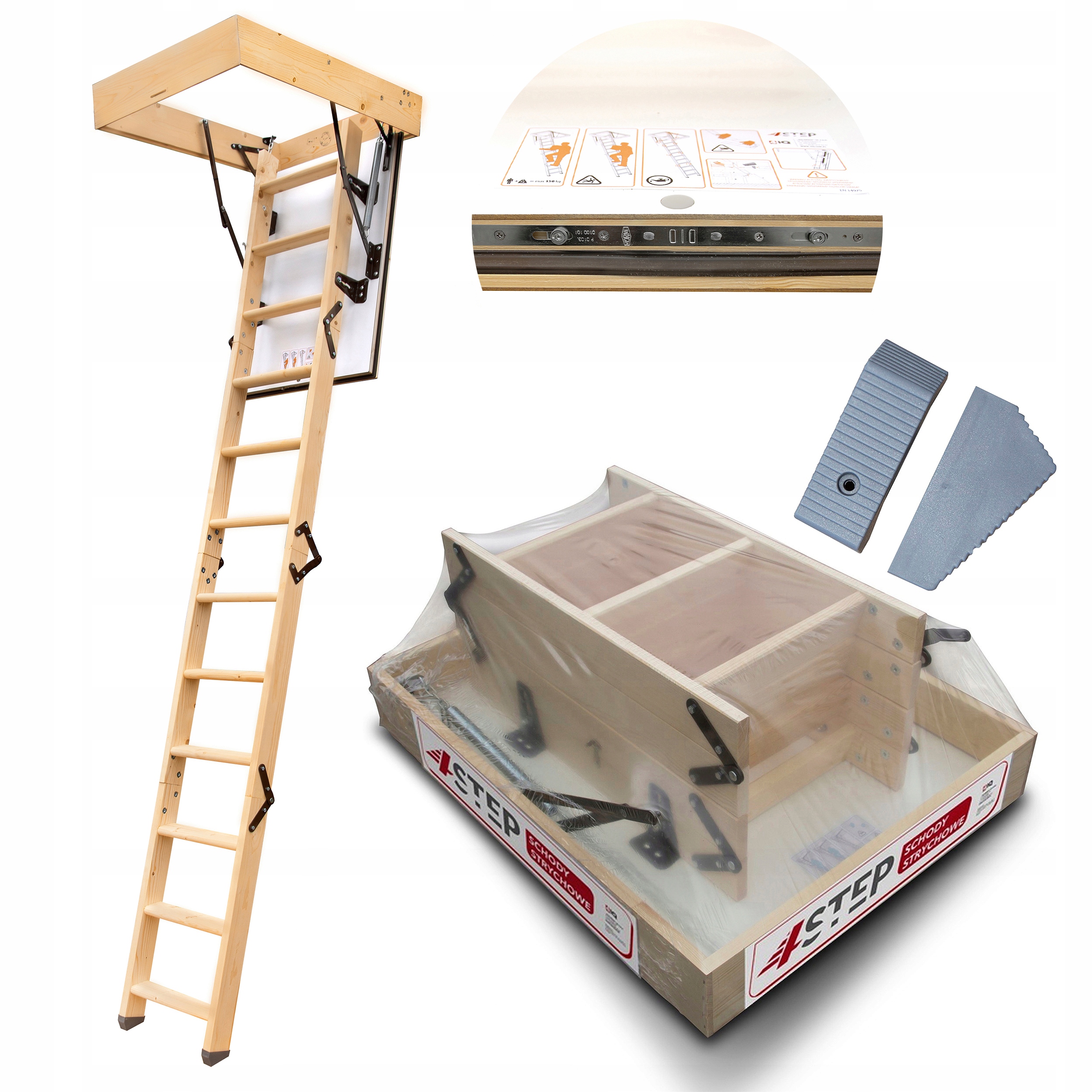 Půdní schody Výlez do podkroví 4STEP Greenline 90x55 35 mm 1,05W/m2K