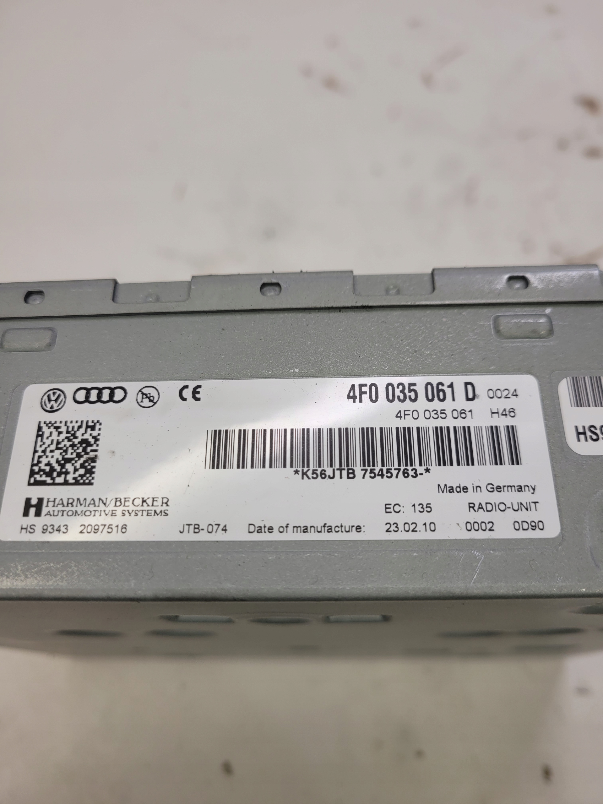 TUNER radio module RADIA AUDI A5 Q5 A4 4F0035061D