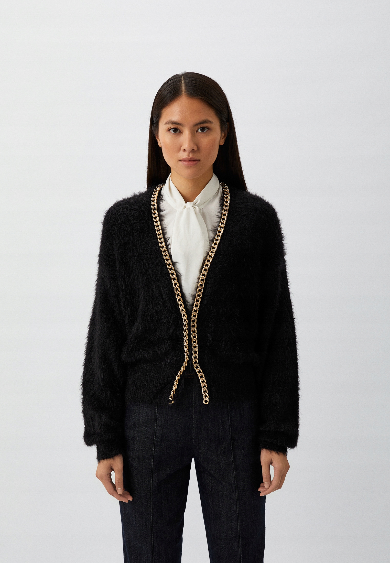 Liu Jo Černý Zdobený Kardigan (M)