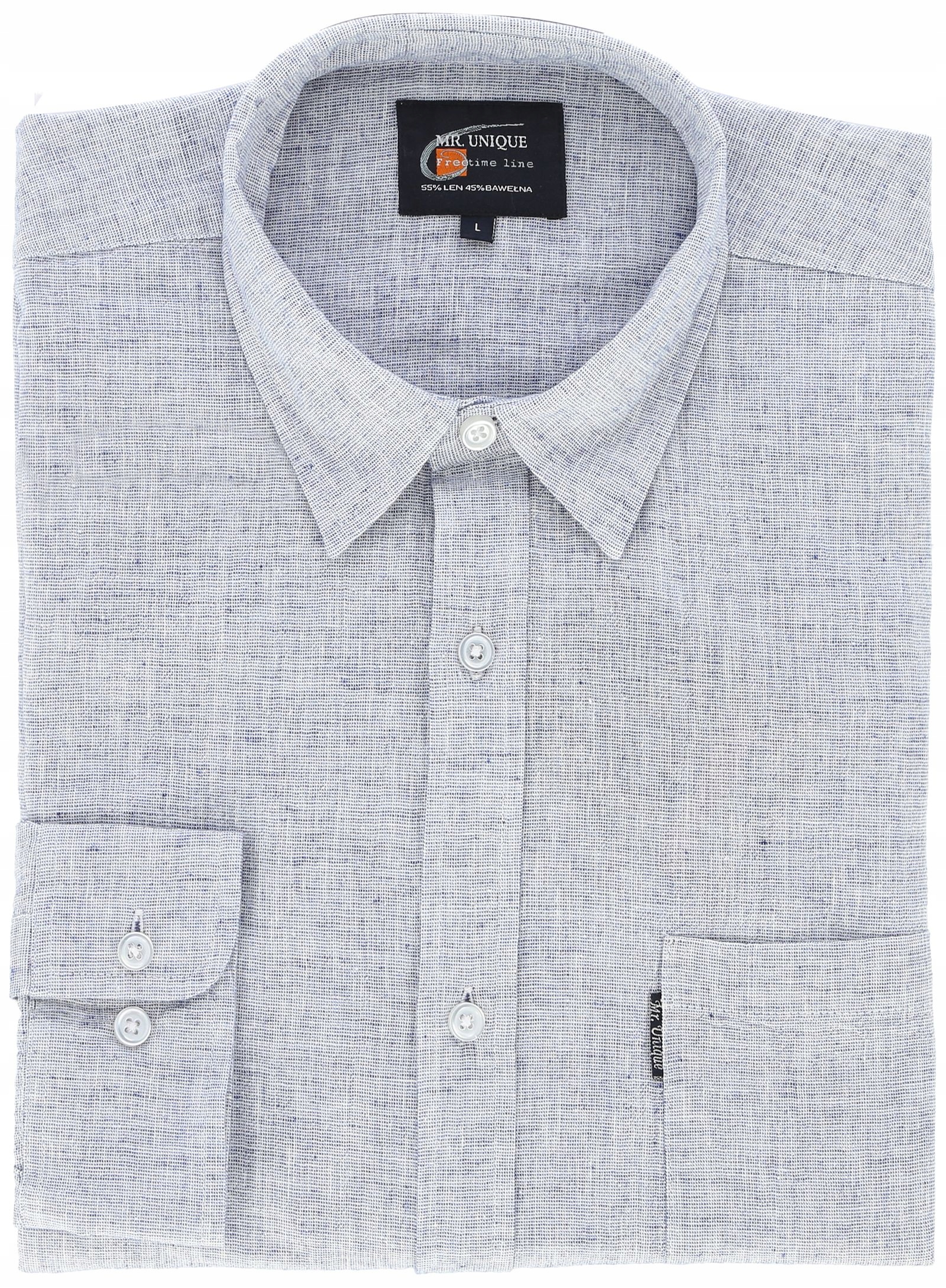 

koszula lniana melanż długi rękaw 3XL_kl_144