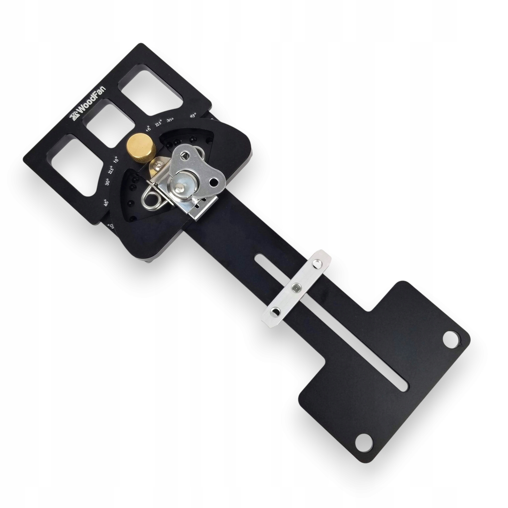 Przystawka przykładnica kątowa do cięcia szynami do zagłębiarek