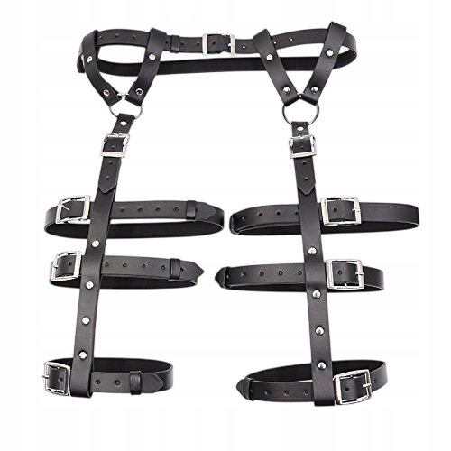 SKÓRZANA UPRZĄŻ NA UDA I BIODRA , FETYSZ HARNESS BDSM