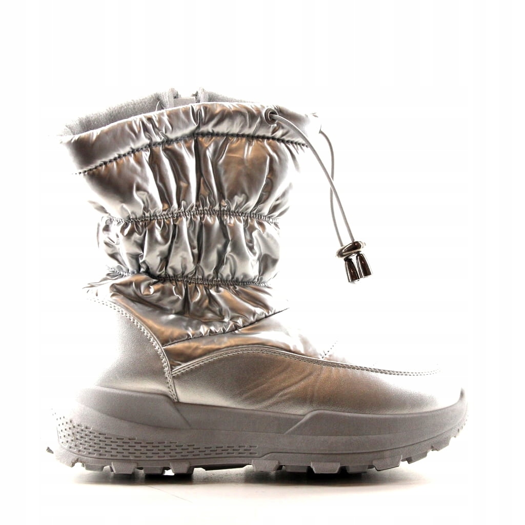 Teplé Dámské Sněhule Na Zip 4353 Stříbrné 37