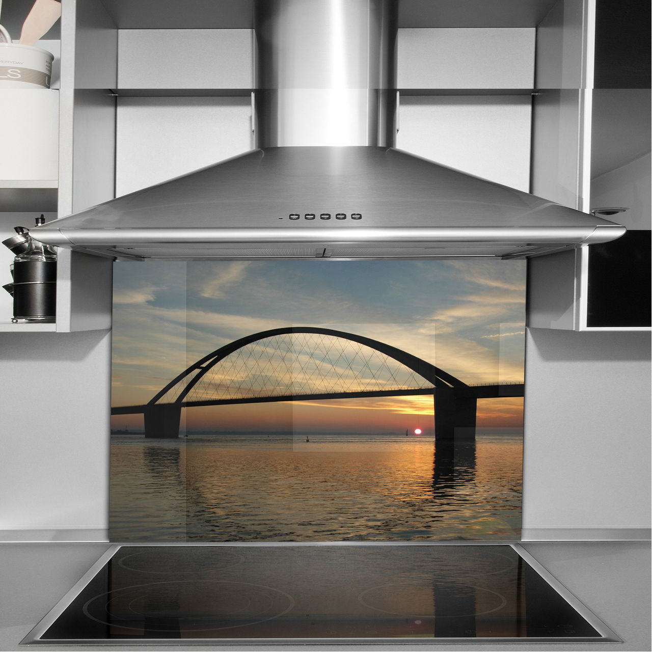 dekor szkło panel hartowany HD 90x65 most Marka Follow The Glass