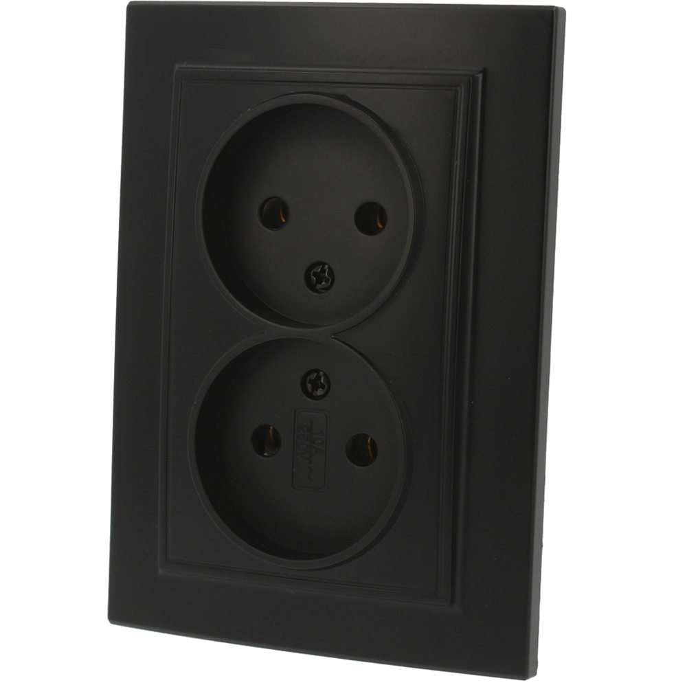 

Gniazdo gniazdko elektryczne podwójne podtynkowe