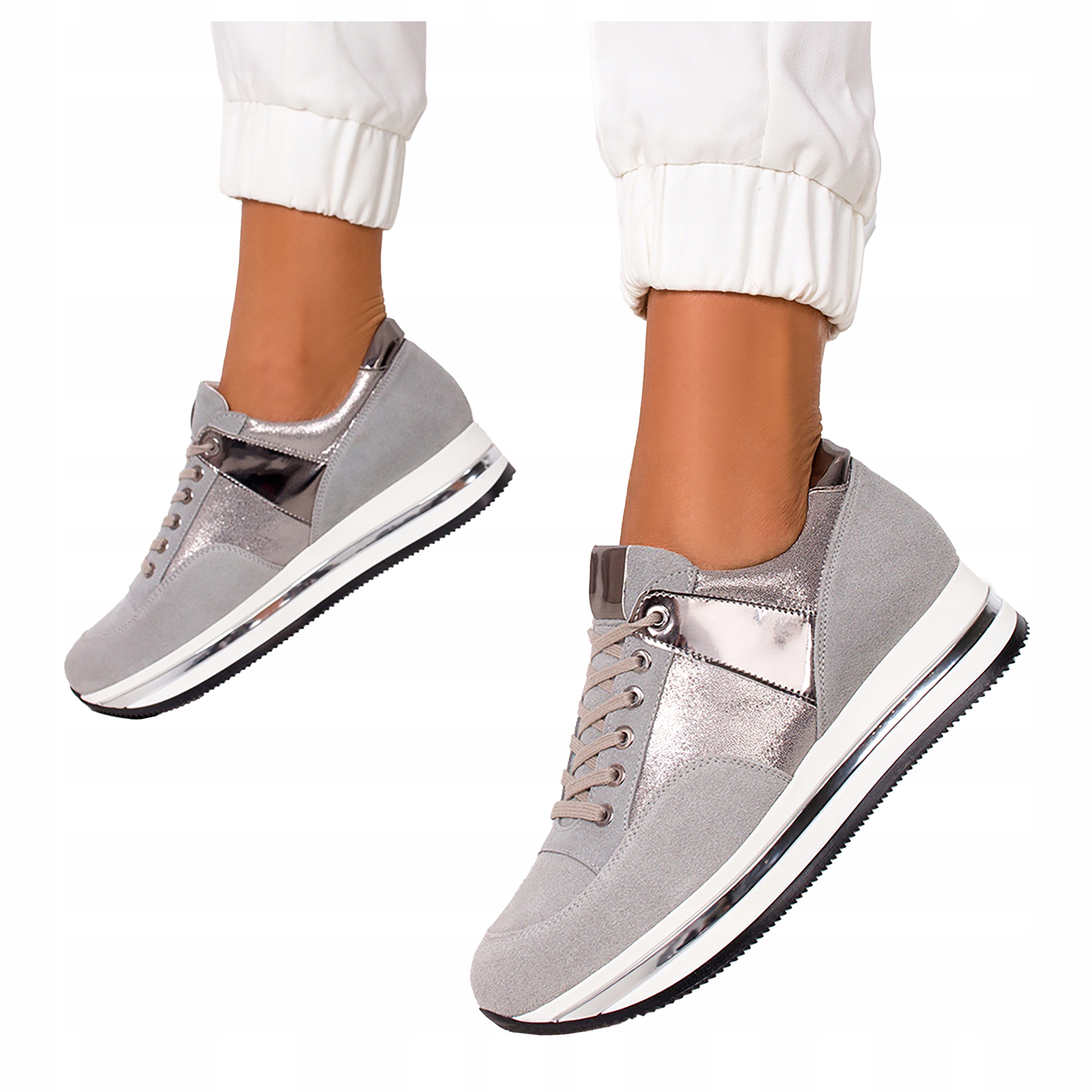 Tenisky Sportovní Boty Platforma Polská Kůže 40