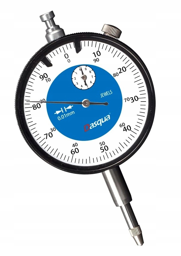 Hodinový senzor 0-10 mm 0,01 mm s upevňovacím uchem Basic Dasqua