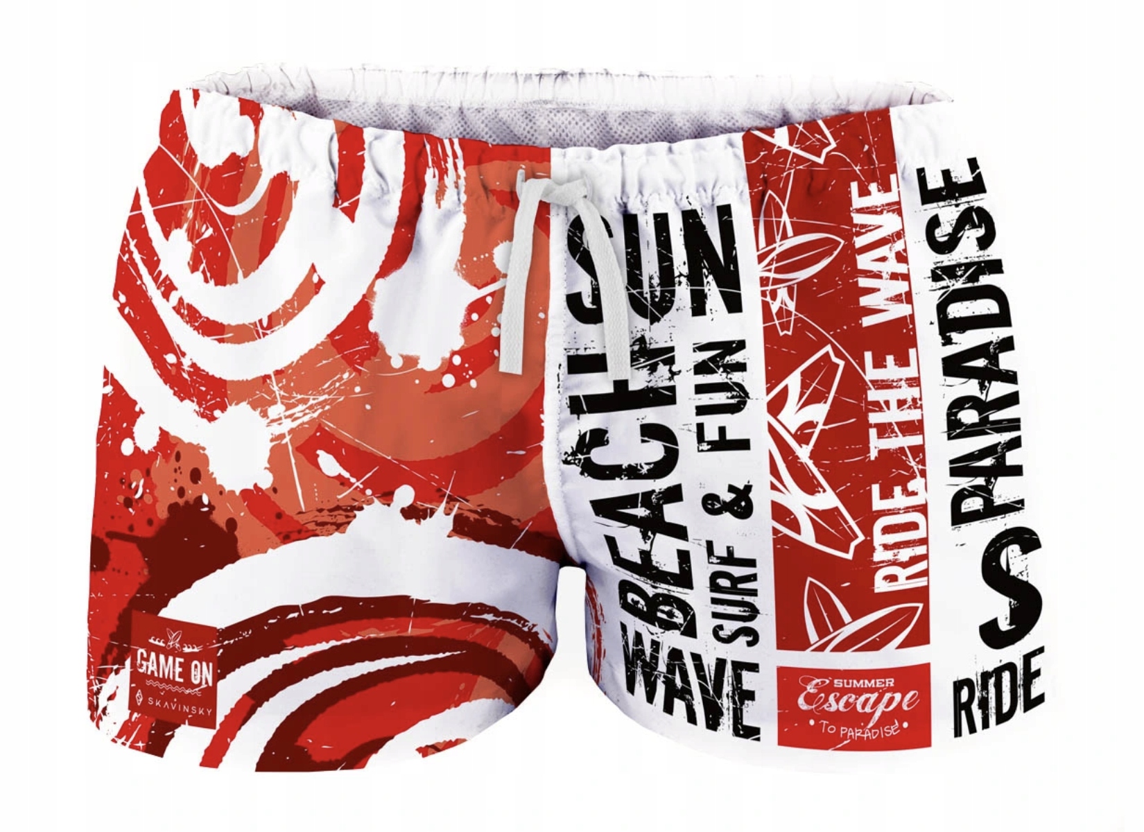 Kąpielówki Szorty kąpielowe wzór GAME ON r M red Marka inna