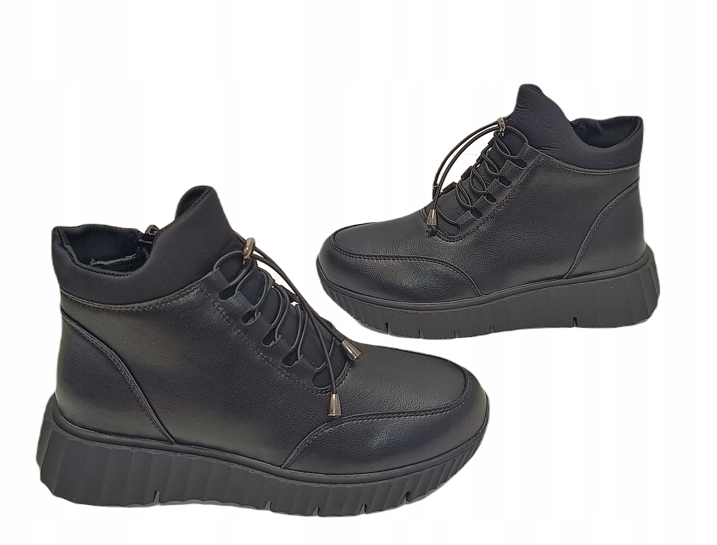 Modní kotníkové boty Kožené strečové boty Sokolski Cf Z24-353 černé r41