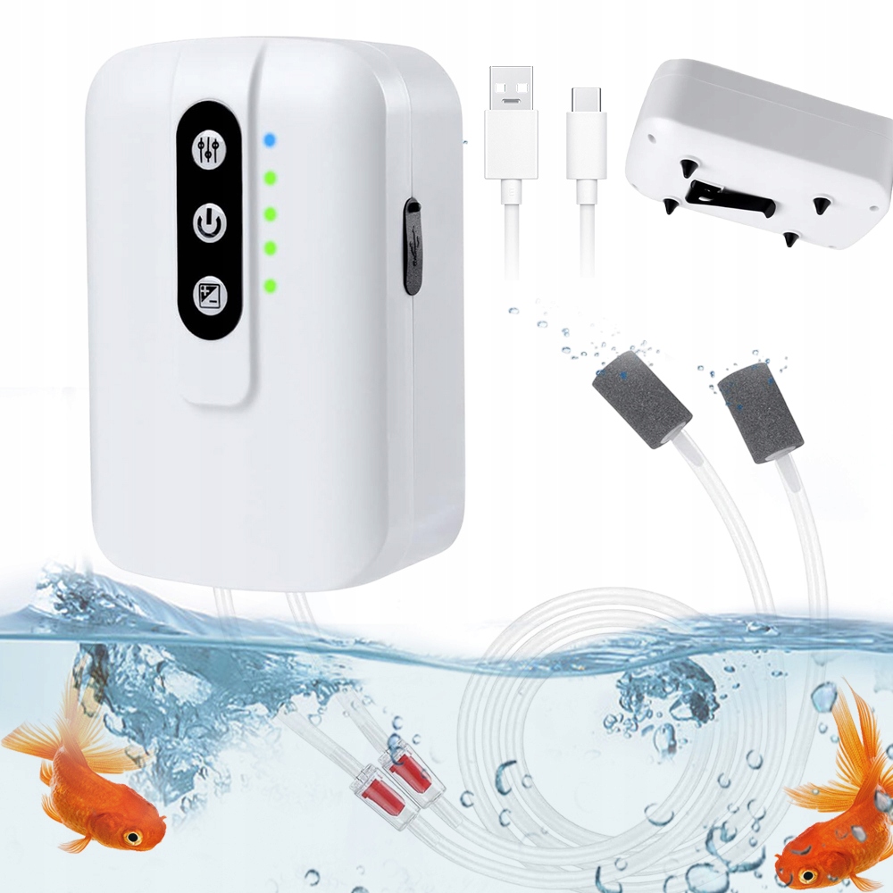 Levně Kyslíková Pumpa Do Akvária Kyslíková Pumpa 2 Režimy Provozu 2 Silné Otvory 2 W