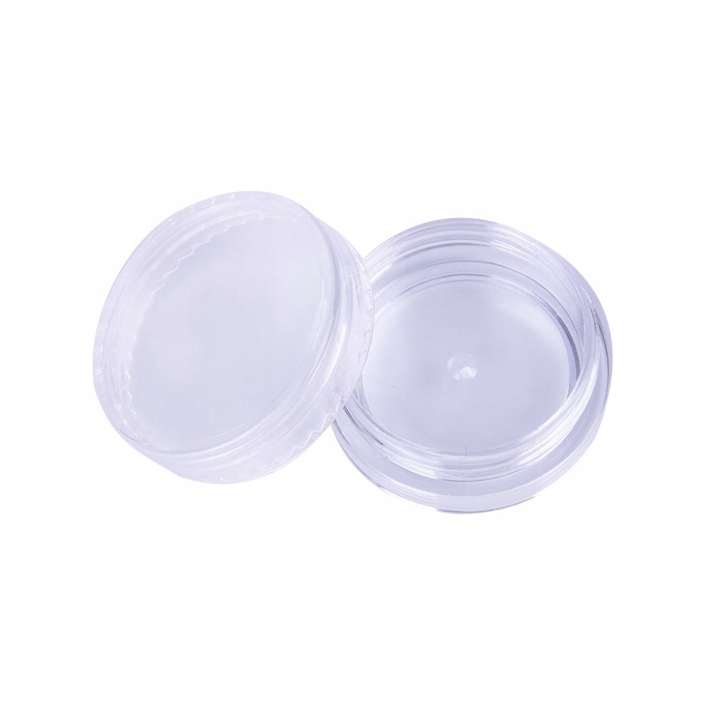 100x Przezroczyste Słoiczki Pojemniczki Na Ozdoby Pyłki Próbki 3ml Marka Allepaznokcie