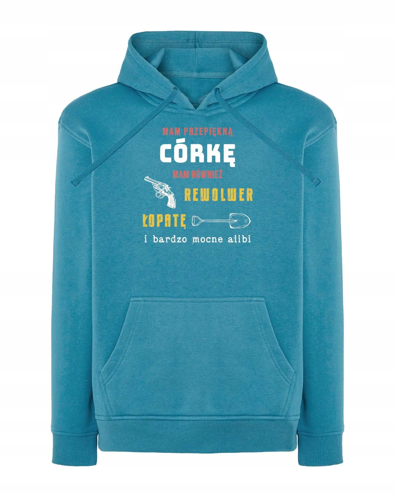 Mikina s kapucí Zábavná pro otce dcery Rodina Modrá L