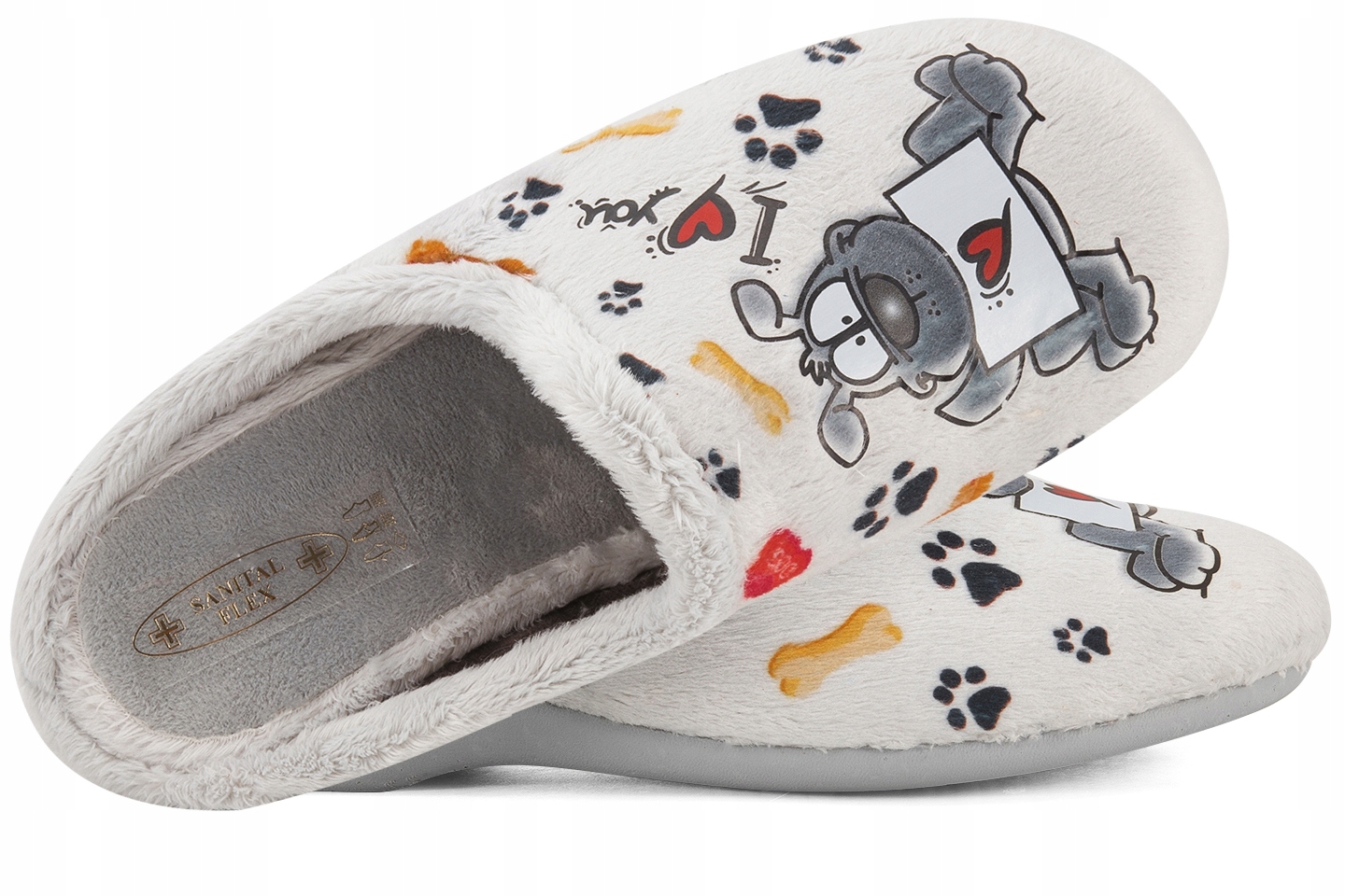 Sanital Flex Z30406X Textilní Domácí Dámské Pantofle Papuče Sandále 36 Šedá
