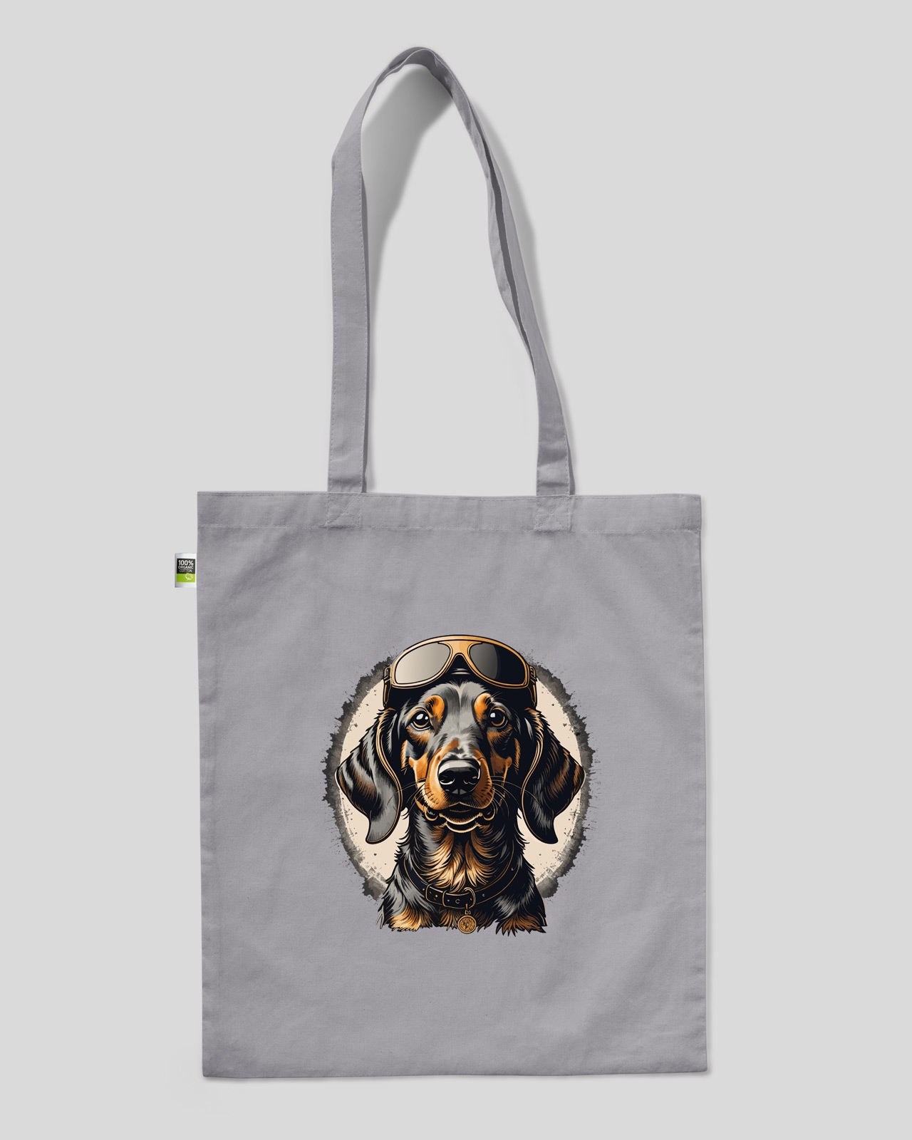 TORBA BAWEŁNIANA na zakupy pies jamnik zwierzęta S