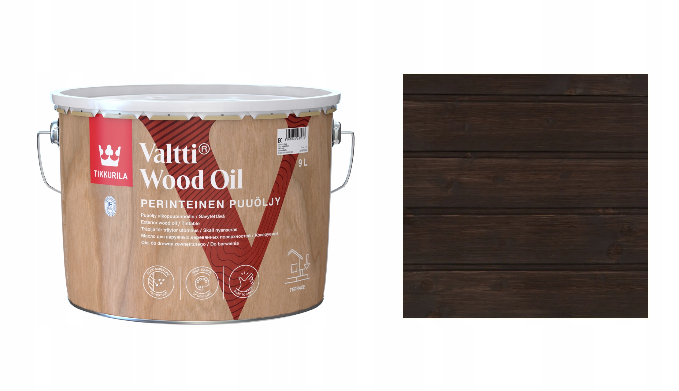 Tikkurila Valtti Wood Oil 9L 224A Beetle Olej Rozpuszczalnikowy