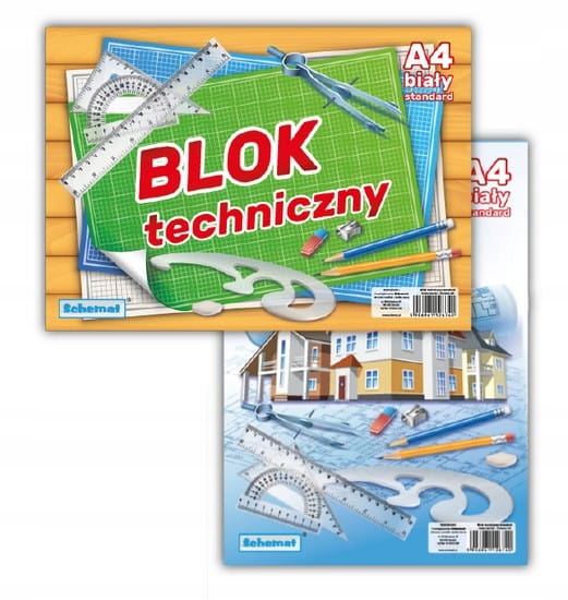 

Blok Techniczny biały 160g 10 ark A4 Schemat