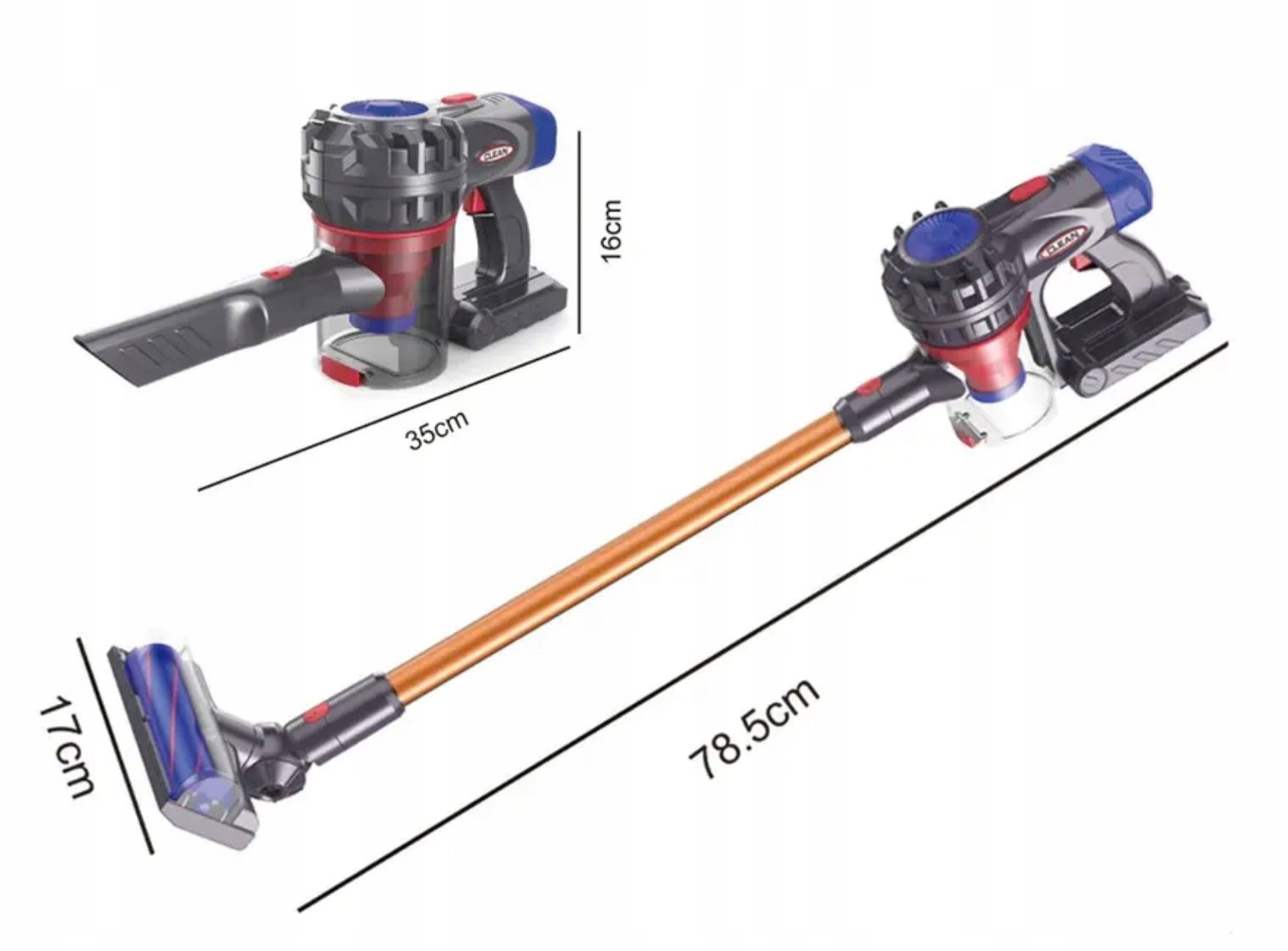 ODKURZACZ PIONOWY DLA DZIECI AGD NA BATERIE DŹWIĘK Marka inna