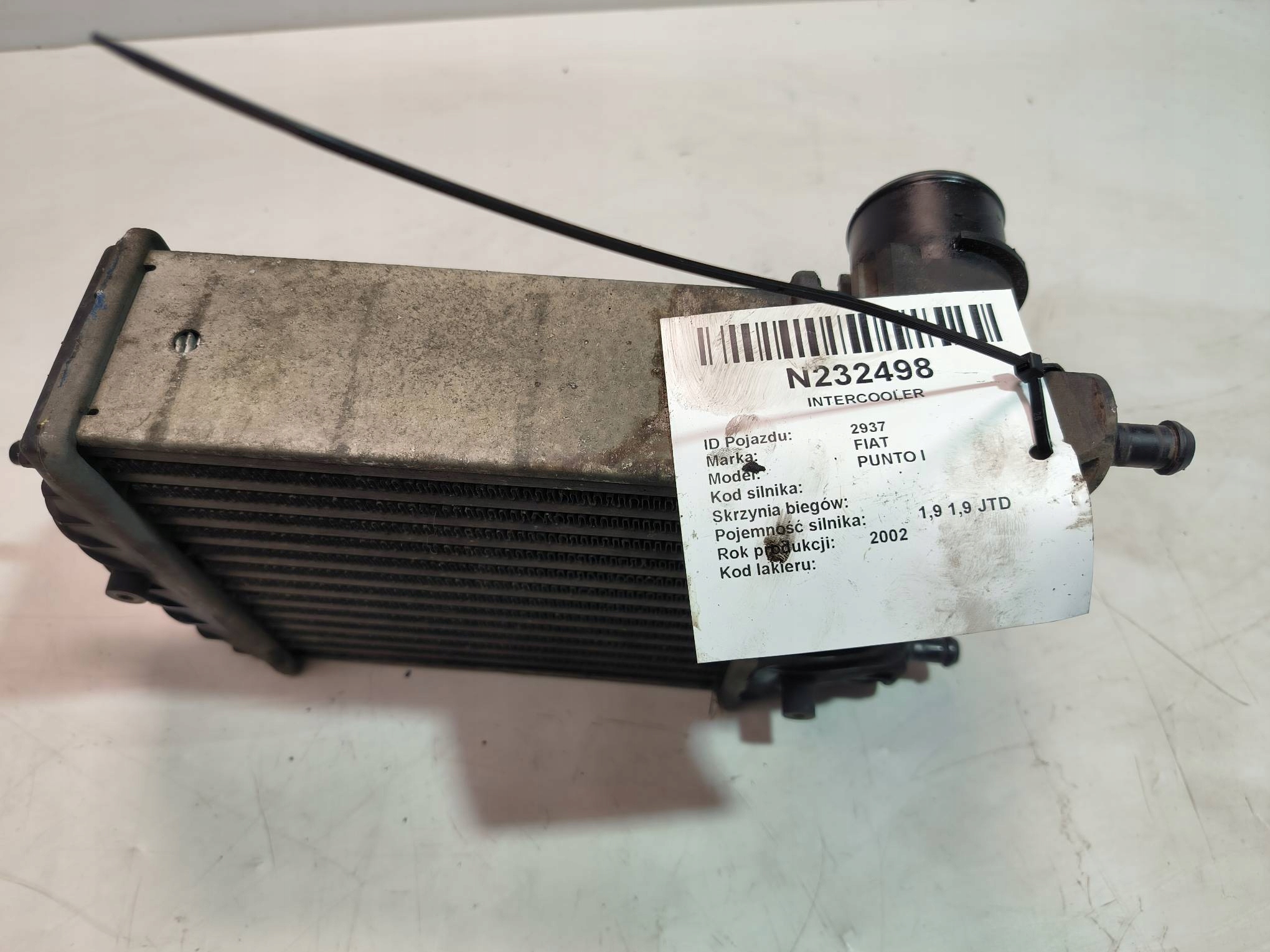 intercooler 1.9 JTD FIAT PUNTO II