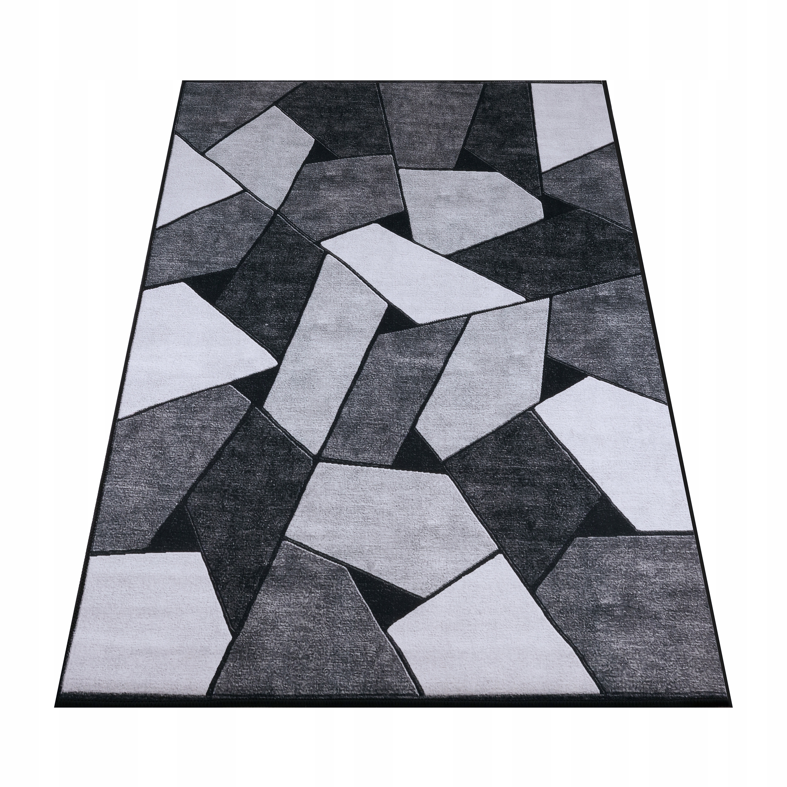 Koberec 200 X 300 CM Šedý Do Obývacího Pokoje Moderní Geometrický Protiskluzový Bcf