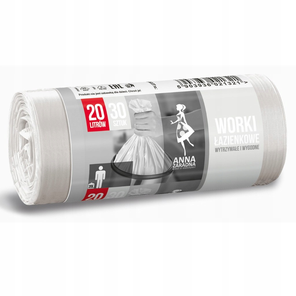 

Az Worki na śmieci Łazienkowe 20 L 30 szt.