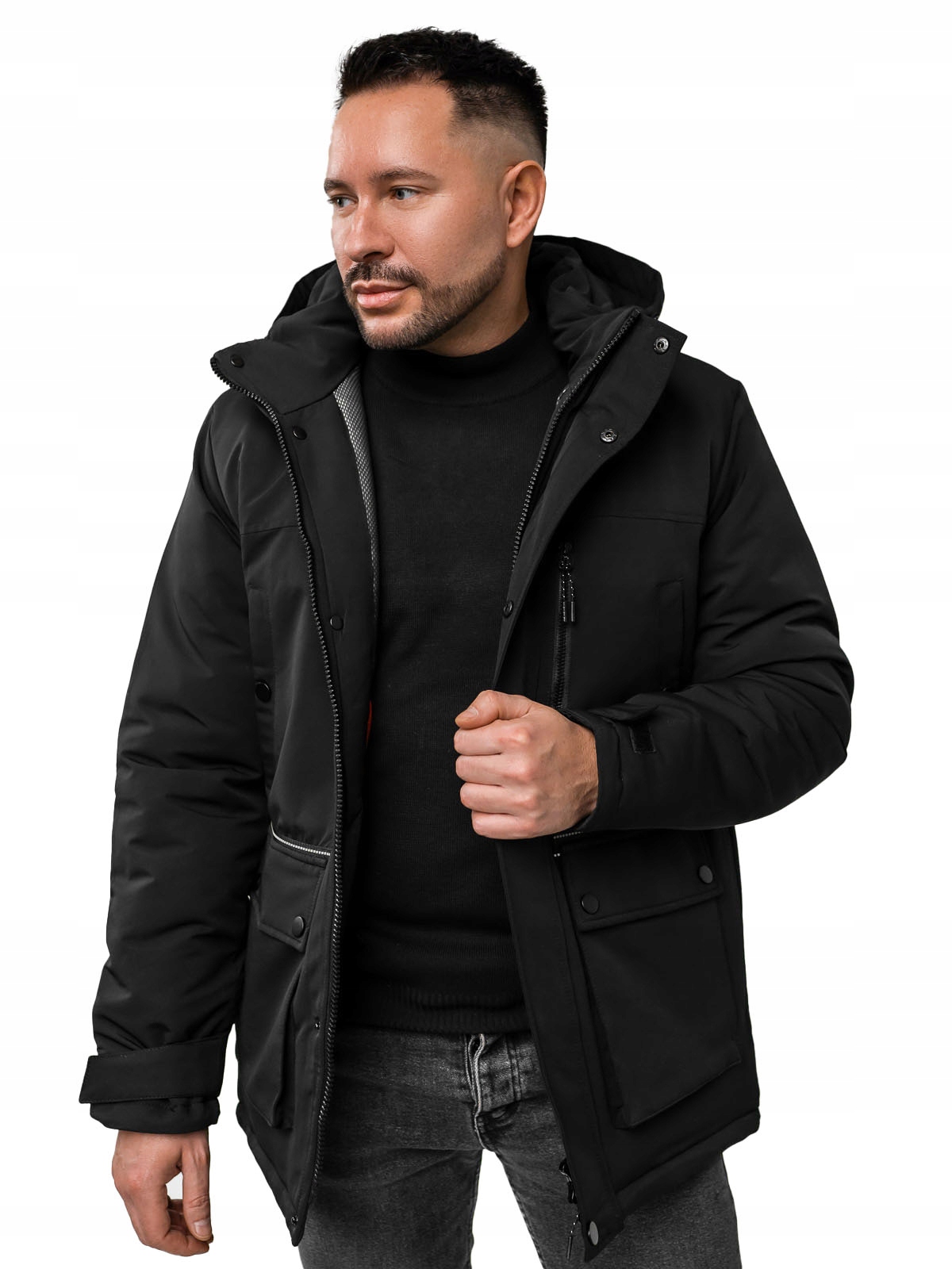 Černá pánská zimní parka Denley 22M323A1_2XL