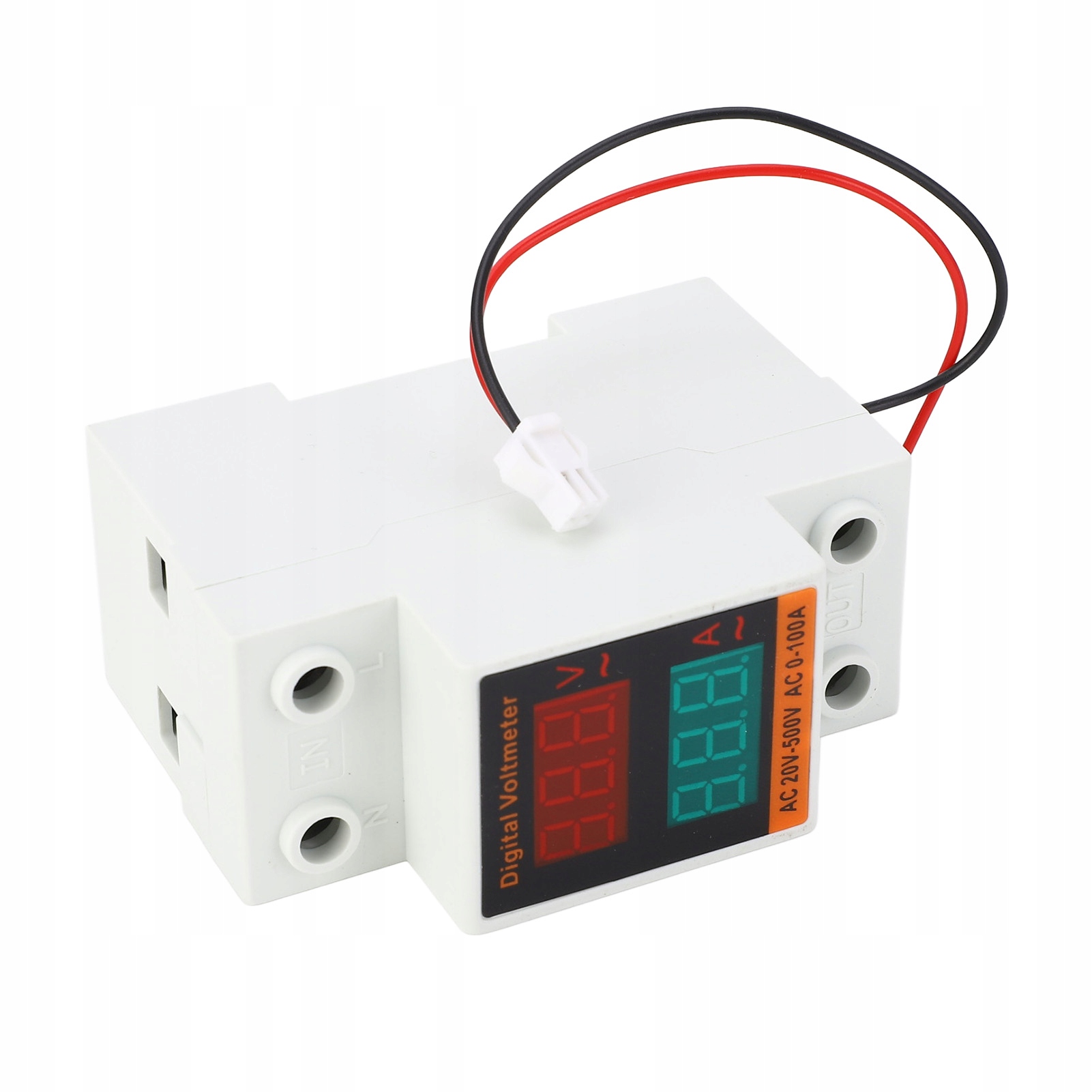 AC20–500V 0–100A woltometer Ammeter LED Wyświetlanie Rail Rodzaj NW