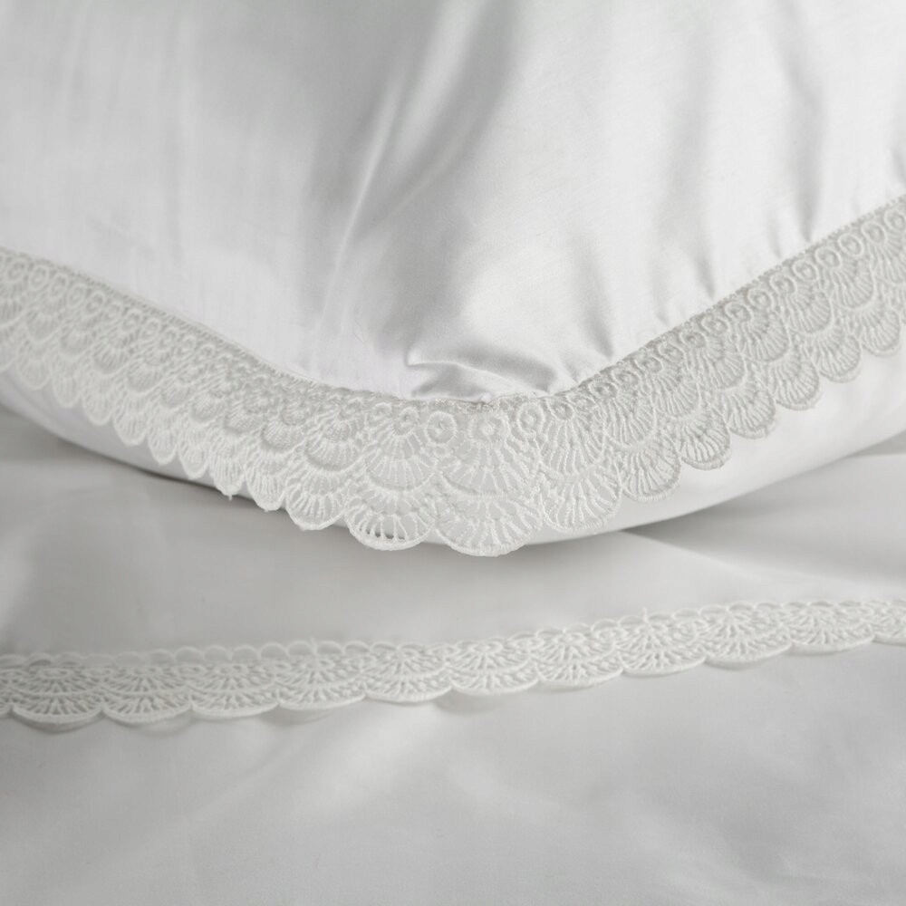 Súprava obliečok Nova Retro 220x200 biela čipka satén bavlna