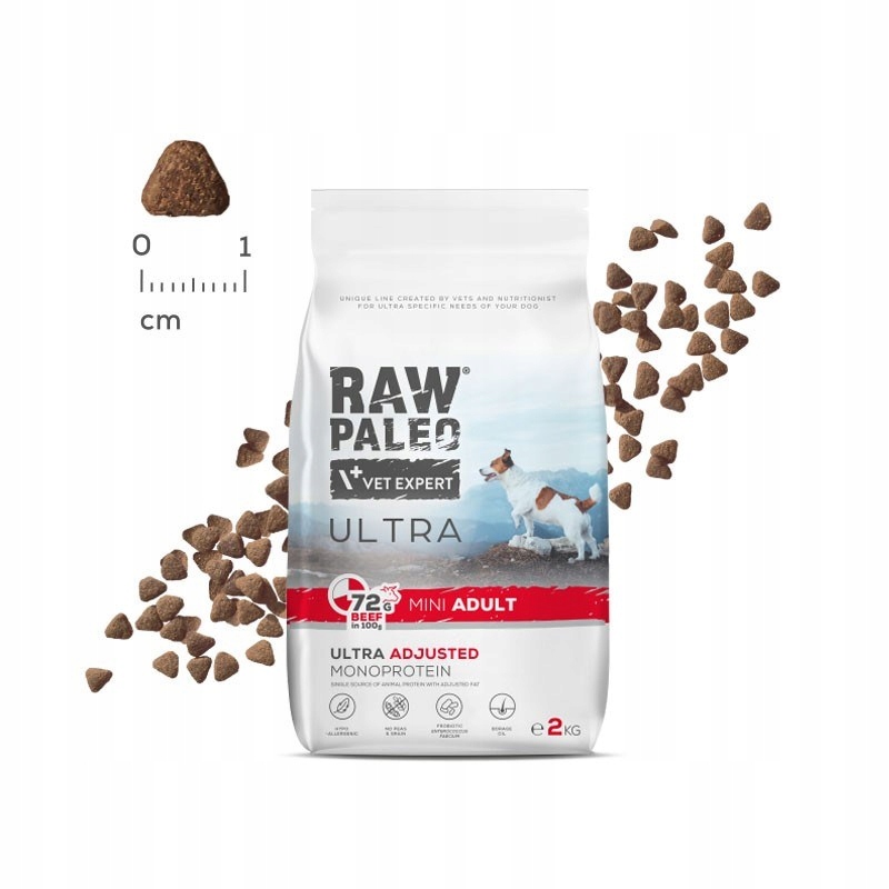 Levně VetExpert Raw Paleo Ultra Hovězí Mini Adult 2kg
