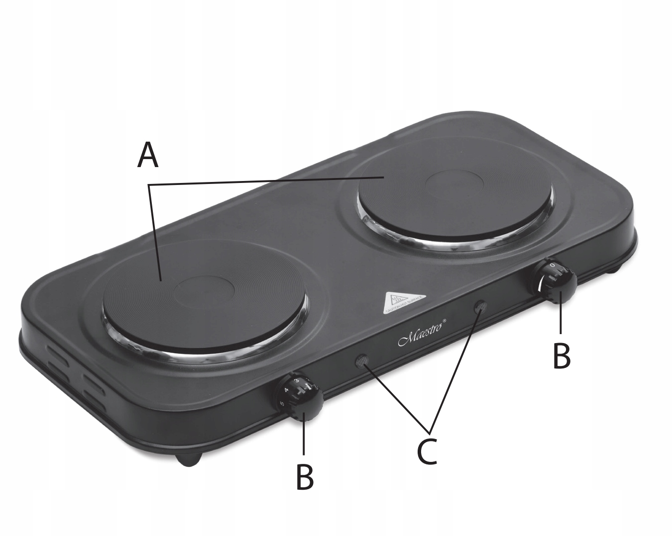 KUCHENKA ELEKTRYCZNA DWUPALNIKOWA NA PRĄD MOCNA Model MR-771-2
