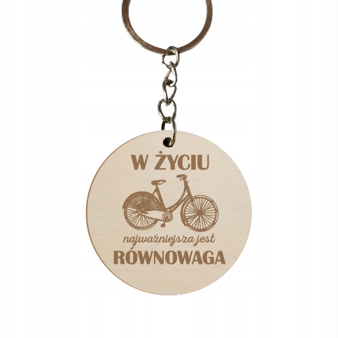 

Brelok drewniany grawerowany Rower