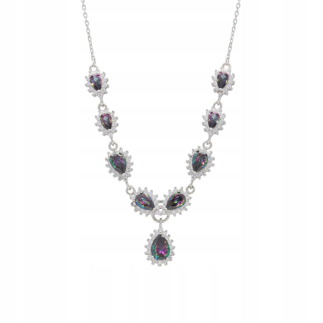 Náhrdelník slza mystic topaz stříbro