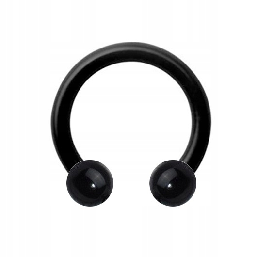 Podkova s kuličkami 1,6/10/4 černá