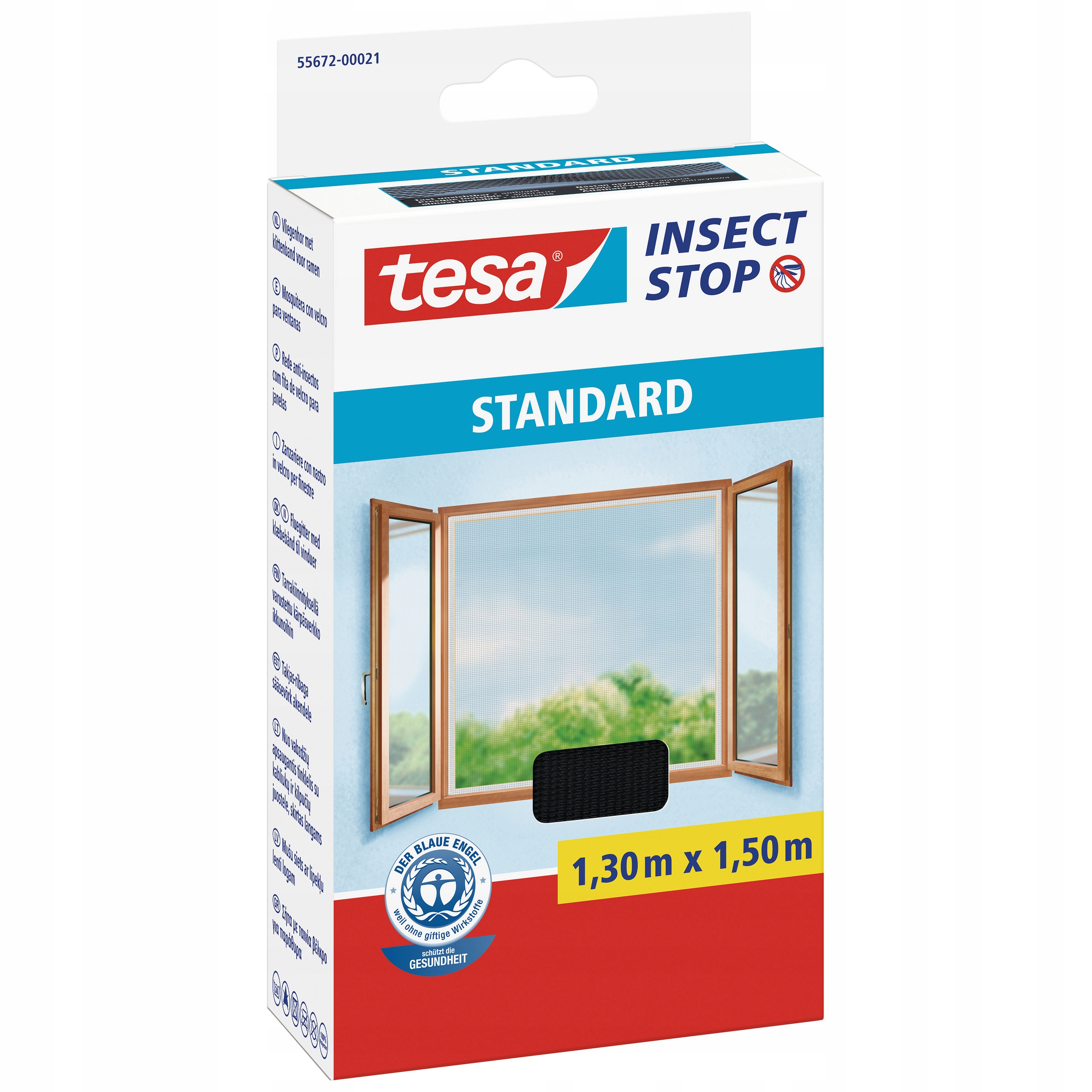 

Moskitiera do okna Tesa 130x150 1,3m x 1,5m Czarna