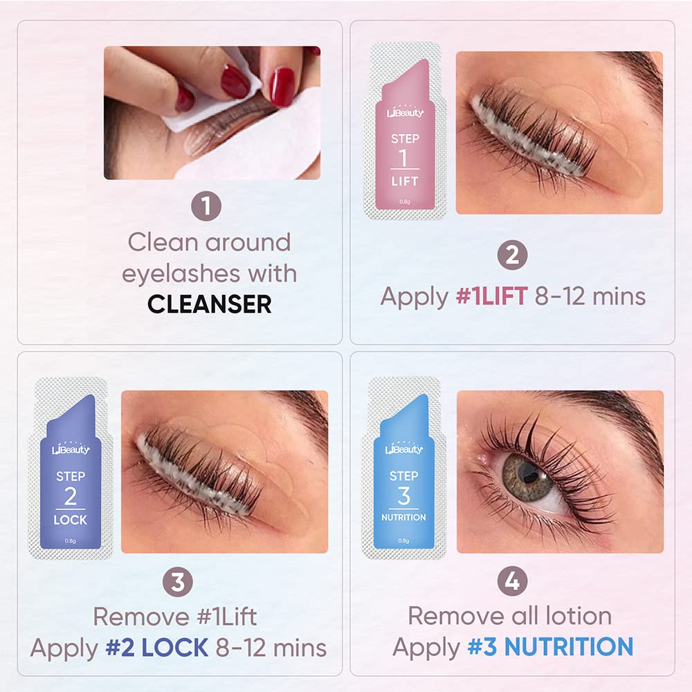 LIBEAUTY Zestaw Do Liftingu Rzęs Łatwy W Użyciu Do Salonu I Domu — miniatura 4