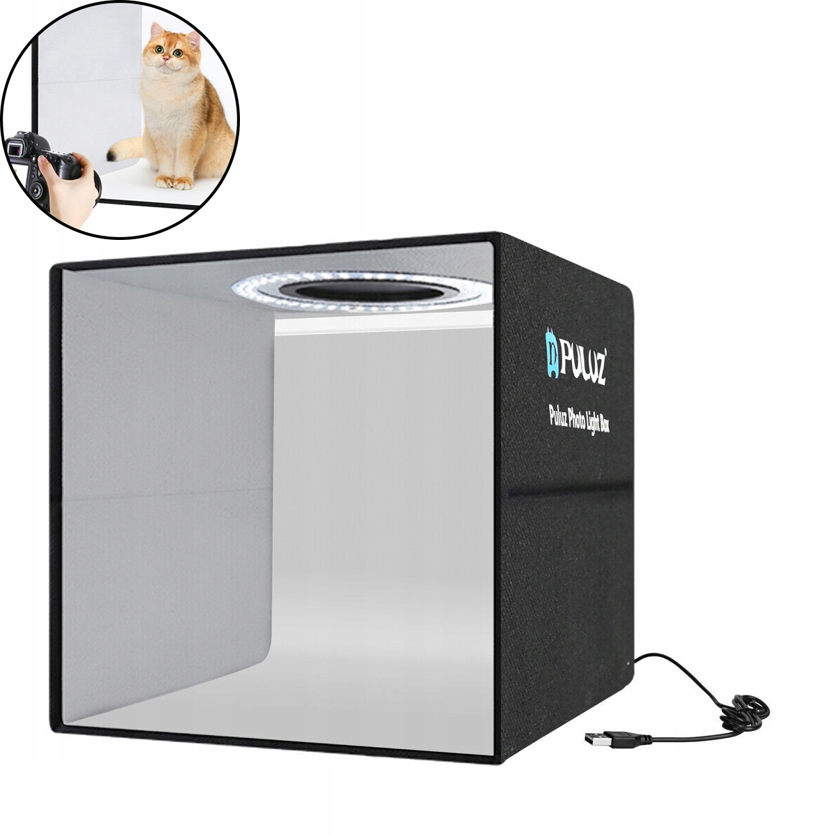 Stan Bezstínový fotografický box pro produktové fotografie 40 cm Led