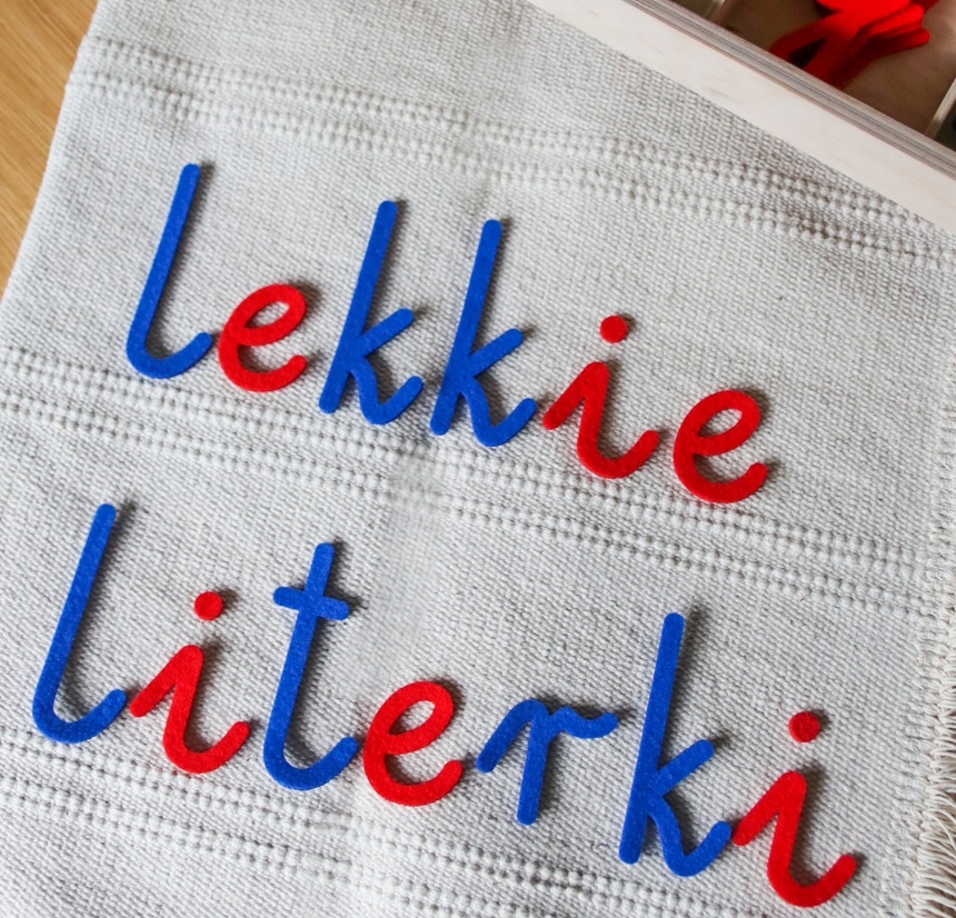 

ruchomy alfabet litery z filcu Filc Montessori 3+4