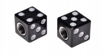nakrętka wentyla kostka czarna Liczba sztuk 2 szt.