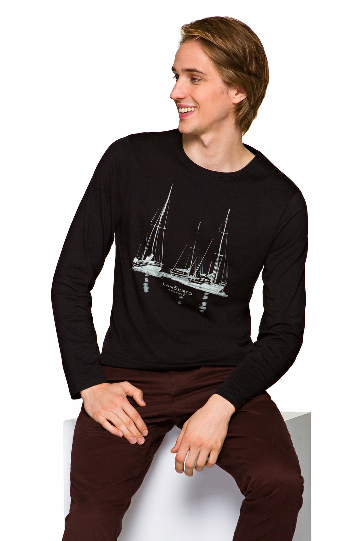 

Koszulka Długi Rękaw Czarna Lancerto Johnston L