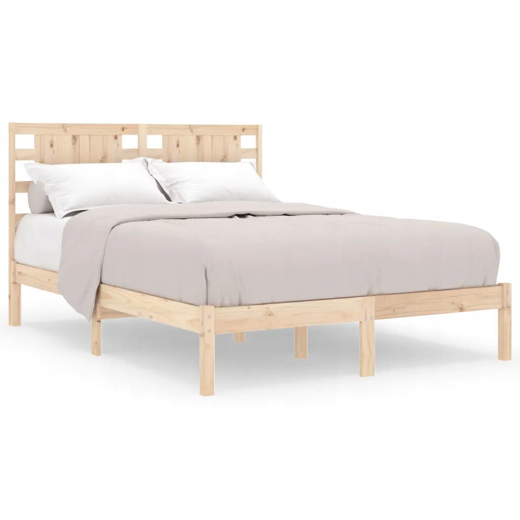 Rama łóżka z litego drewna, 120x190 cm, podwój