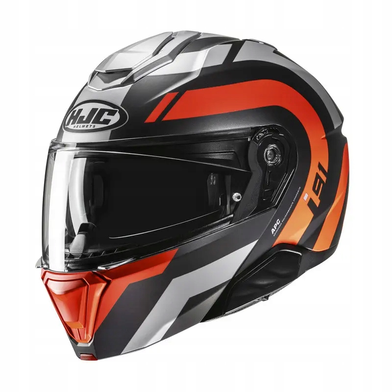 Výklopná prilba na motorku Hjc I91 Arven Red/Grey L