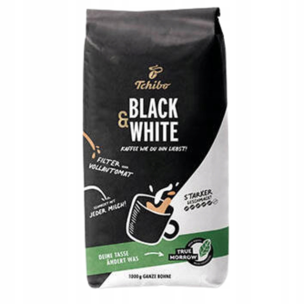 Levně Káva zrnková Tchibo Black & White 1 kg arabica robusta