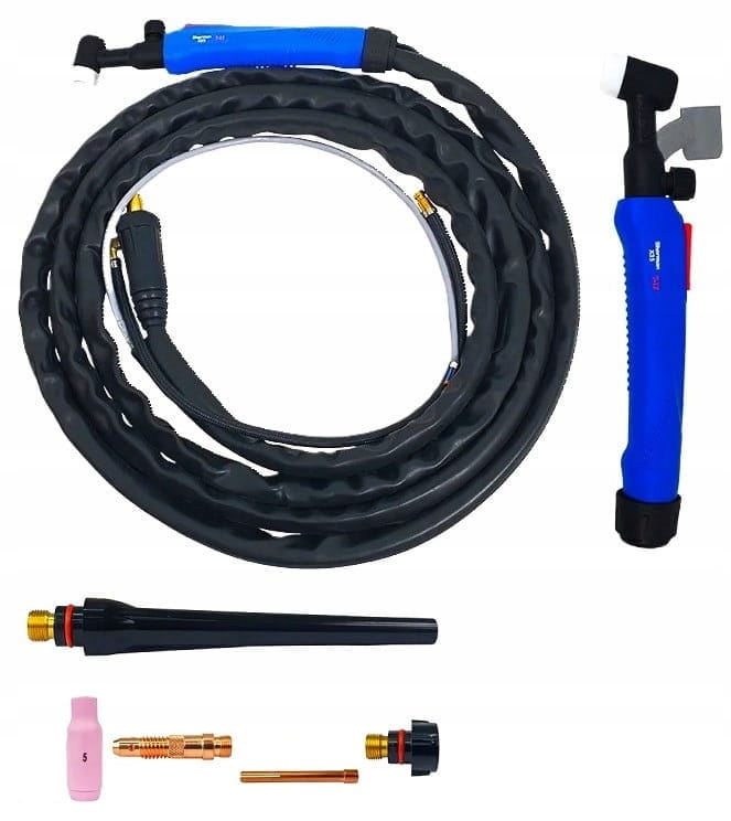 Uchwyt spawalniczy Tig z zaworkiem SR-17V giętki 4m 35-50 Tig Lift