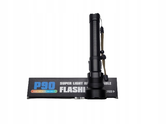 

Mocna Latarka Taktyczna Led P90 Zoom Cree Szperacz